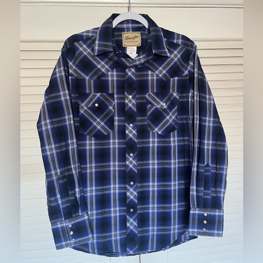 Wrangler Pearl Snap Long Sleeve M Vintage
